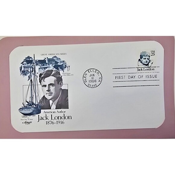 American AUTHOR JACK LONDON THE CALL OF THE WILD 1986  FDC - Picture 3 of 3